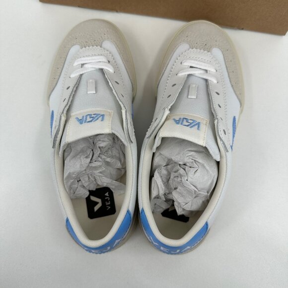 Veja Volley Canvas Sneakers size 9 Women's 40 EU White-Aqua Blue Shoes BRAZIL - Picture 7 of 12